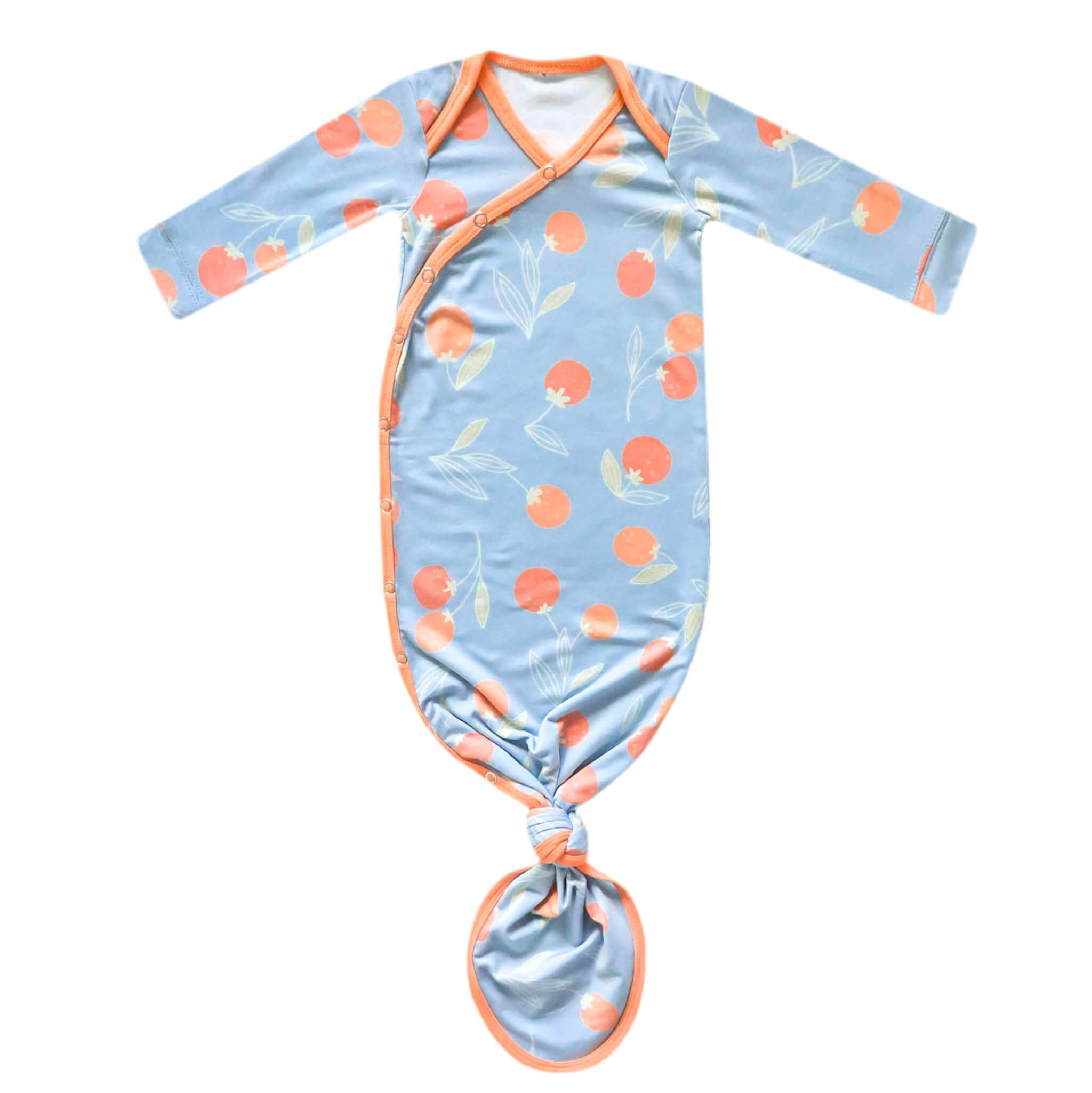 Newborn Knotted Gown - Clementine