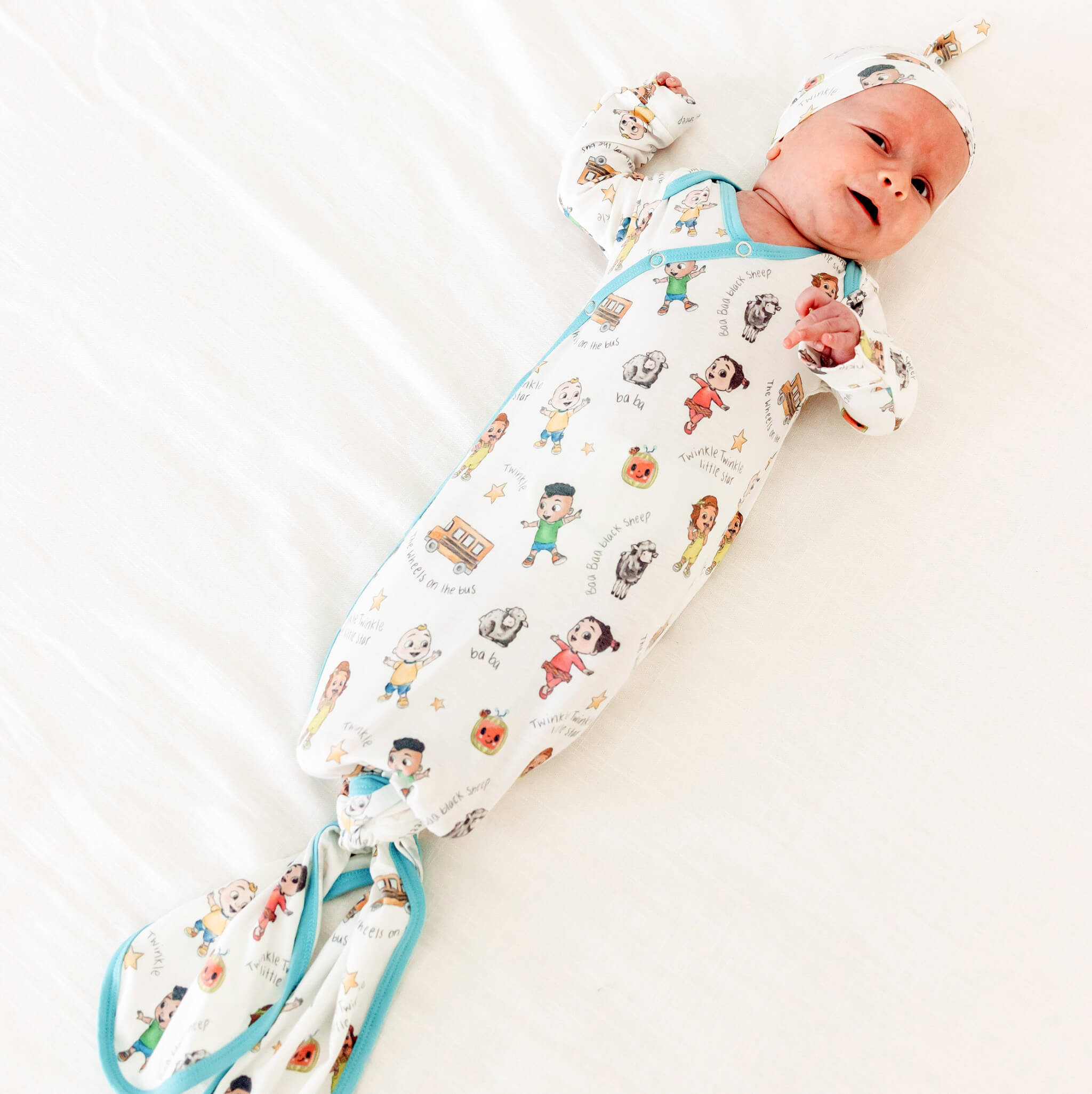 Newborn Knotted Gown - CoComelon Friends