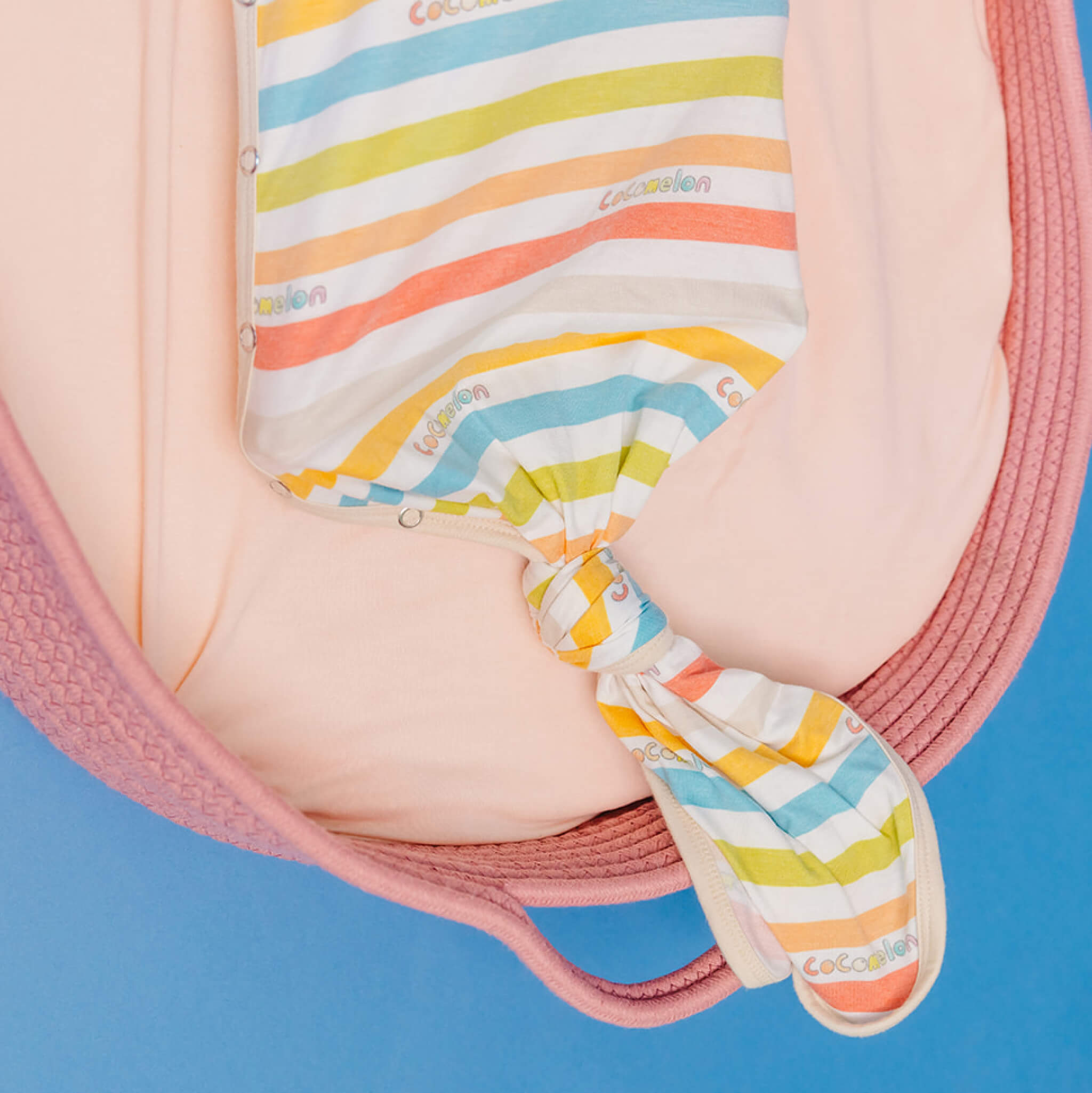 Newborn Knotted Gown - CoComelon Stripe