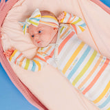 Newborn Knotted Gown - CoComelon Stripe