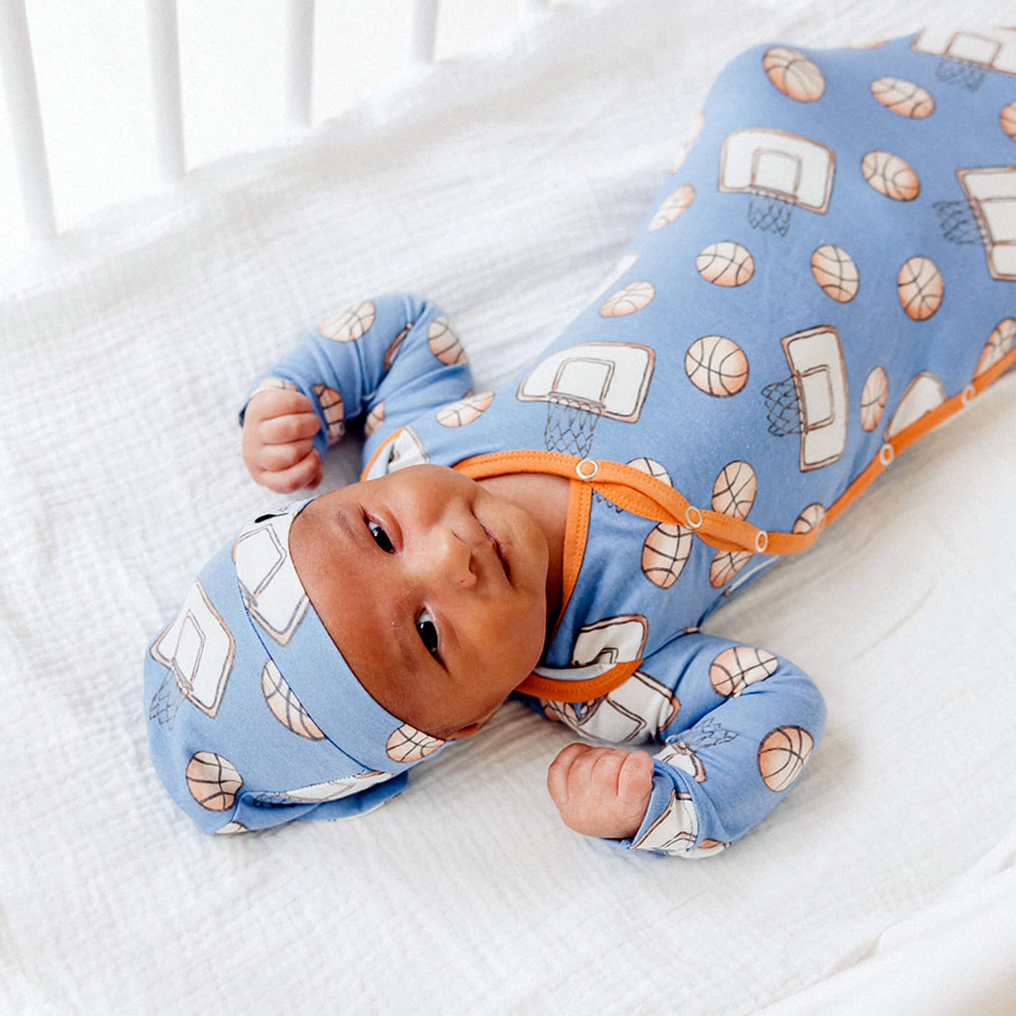 Newborn Knotted Gown - Dunk