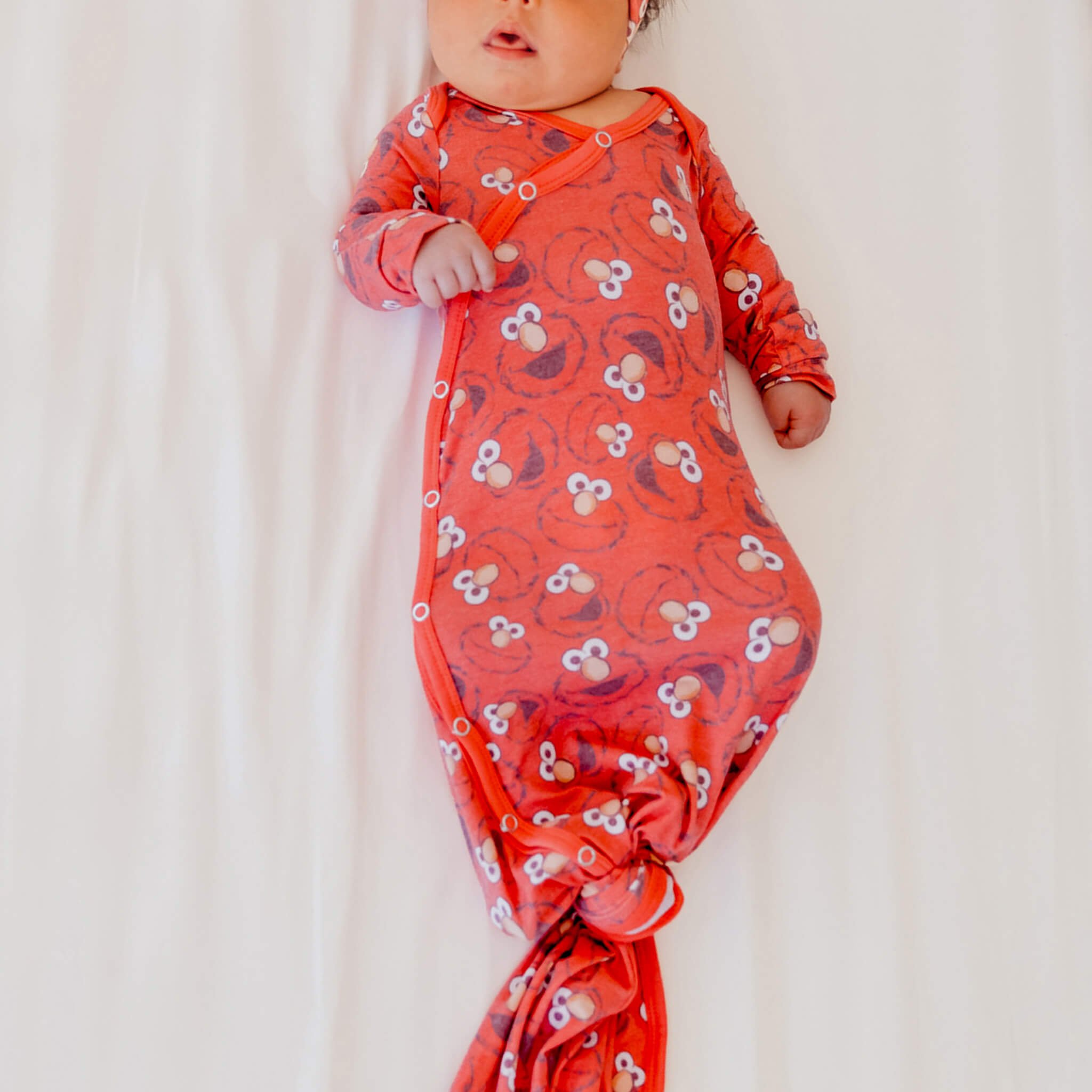 Newborn Knotted Gown - Elmo