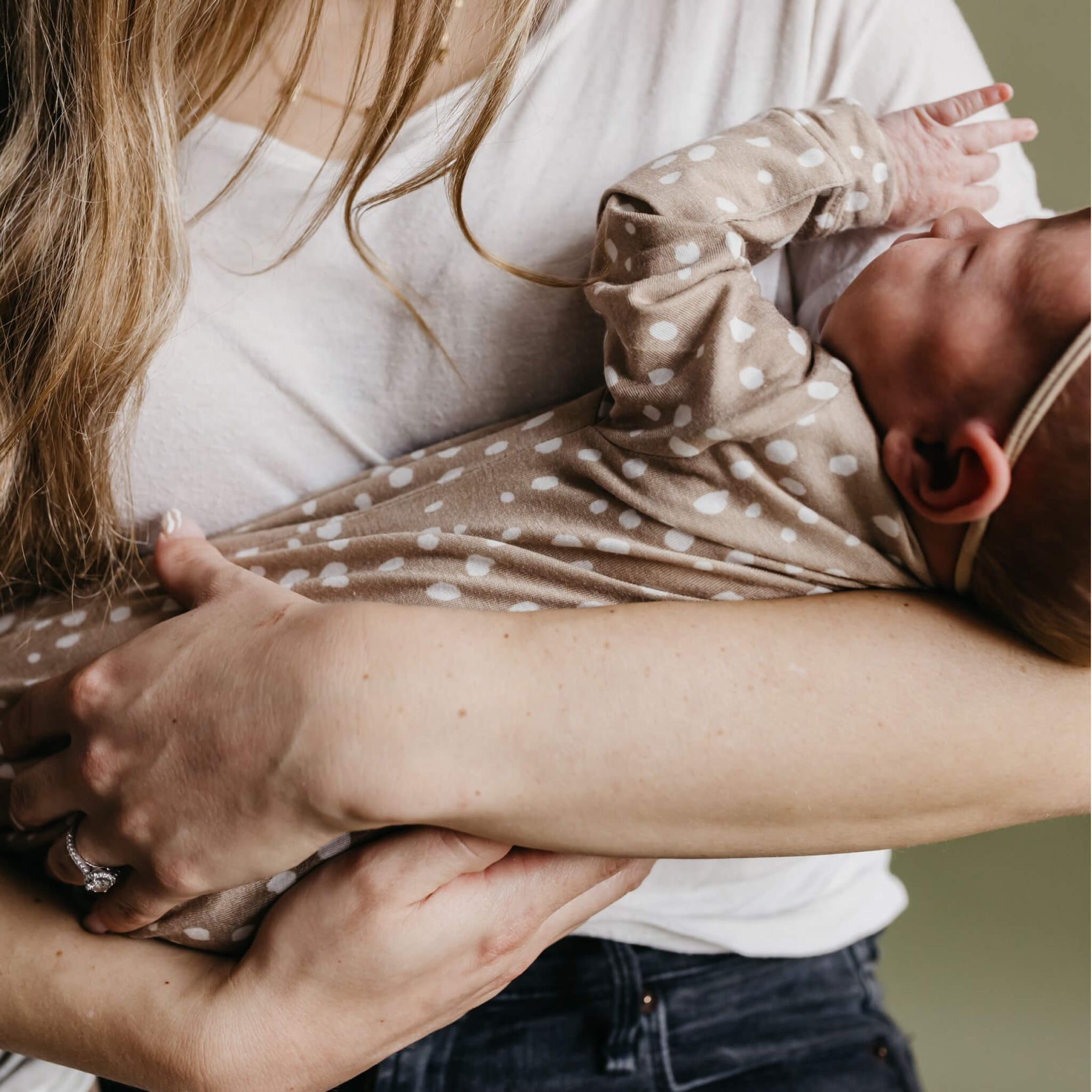 Newborn Knotted Gown - Fawn