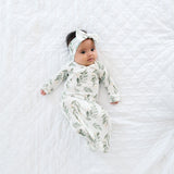 Newborn Knotted Gown - Fern