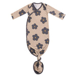 Newborn Knotted Gown - Gemma In Tan