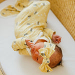 Newborn Knotted Gown - Honeycomb