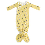 Newborn Knotted Gown - Honeycomb