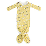 Newborn Knotted Gown - Honeycomb