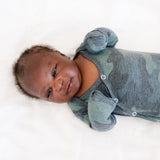 Newborn Knotted Gown - Hunter