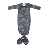 Newborn Knotted Gown - Hunter