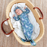 Newborn Knotted Gown - Jurassic Park