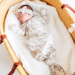 Newborn Knotted Gown - Jurassic Park Fossils