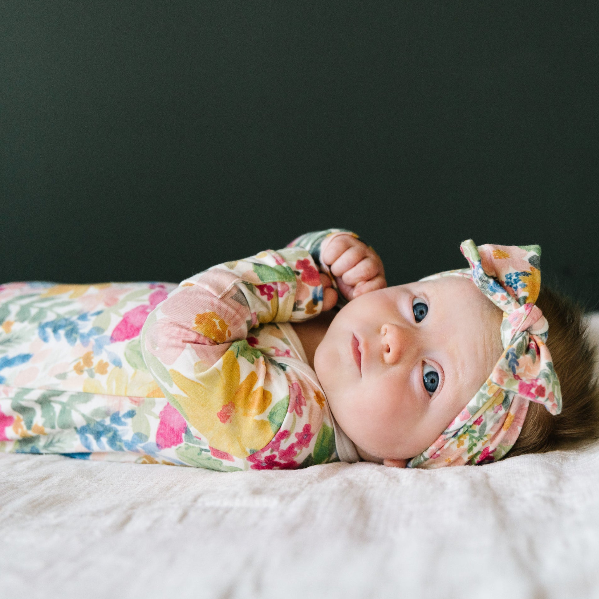 Newborn Knotted Gown - Lark