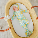 Newborn Knotted Gown - Lemon