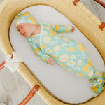 Newborn Knotted Gown - Lemon