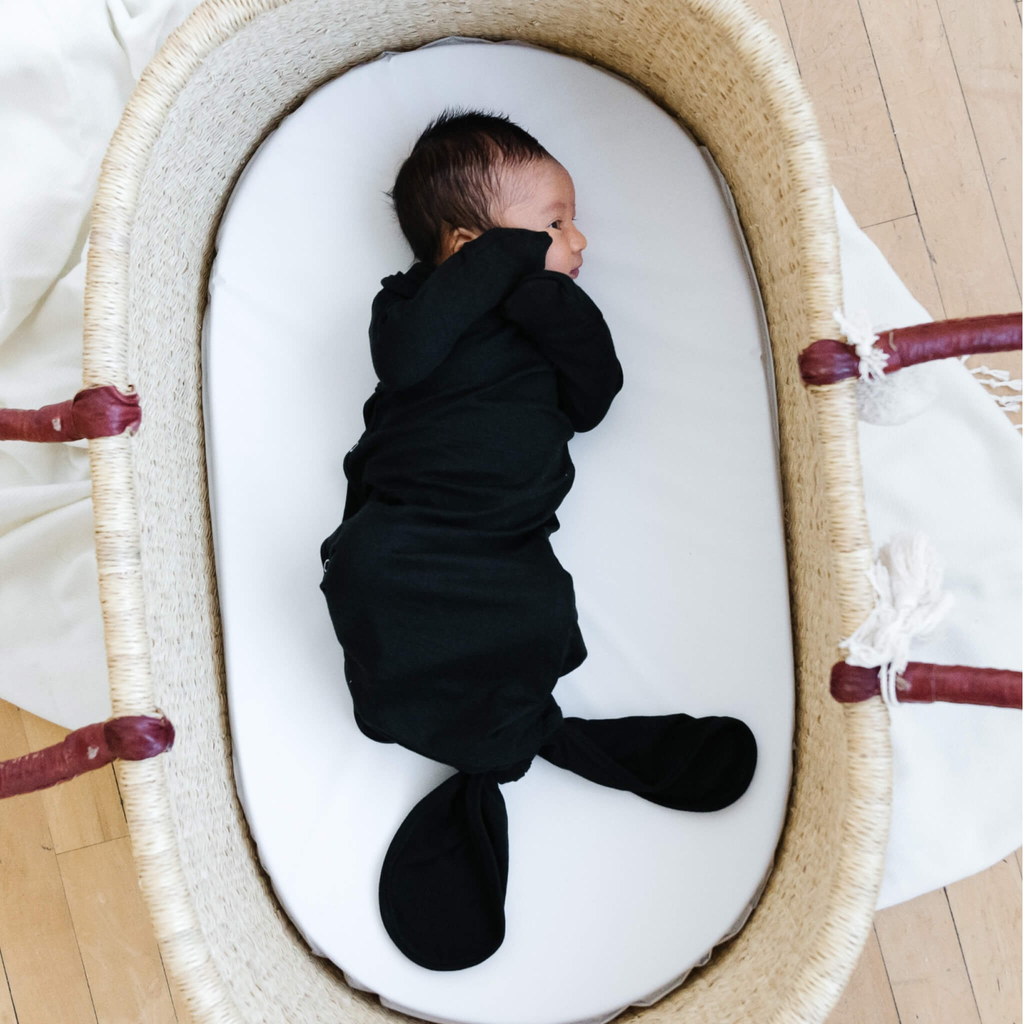 Newborn Knotted Gown - Midnight