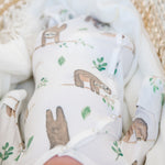 Newborn Knotted Gown - Noah