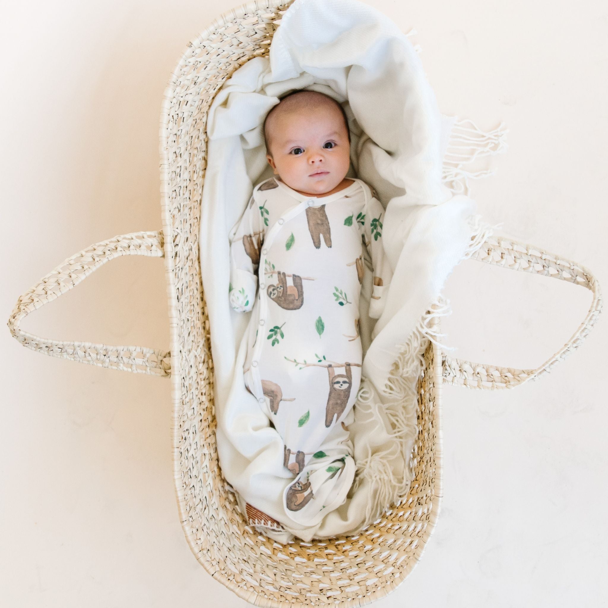 Newborn Knotted Gown - Noah