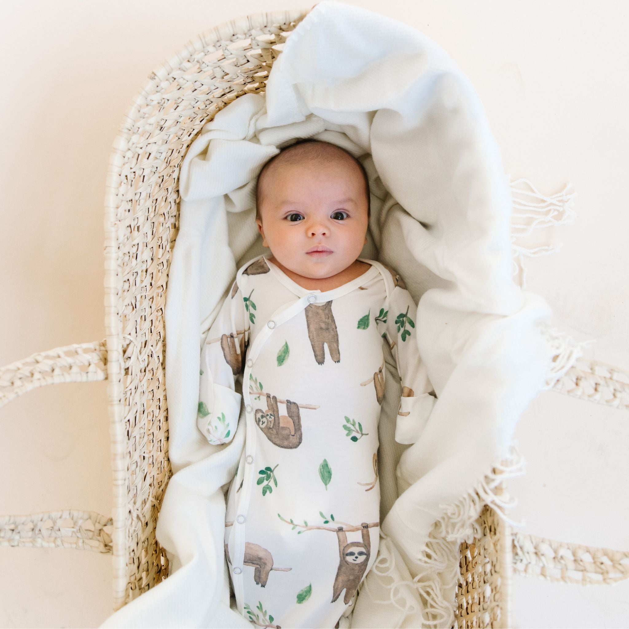 Newborn Knotted Gown - Noah