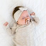 Newborn Knotted Gown - Oat