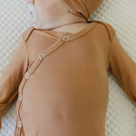 Newborn Knotted Gown - Pecan