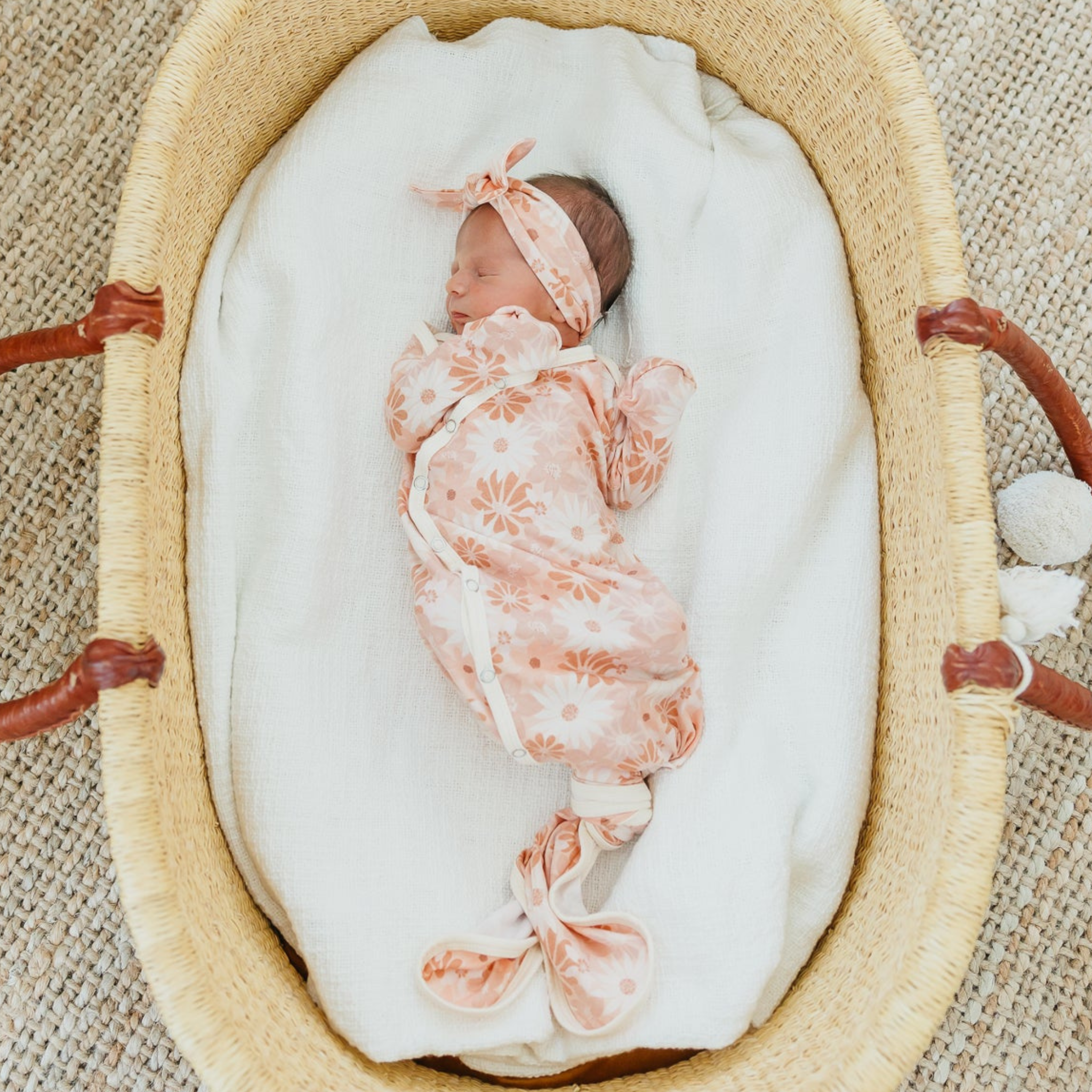 Newborn Knotted Gown - Penny