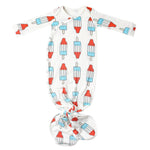 Newborn Knotted Gown - Rocket
