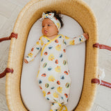 Newborn Knotted Gown - Sesame Scribbles