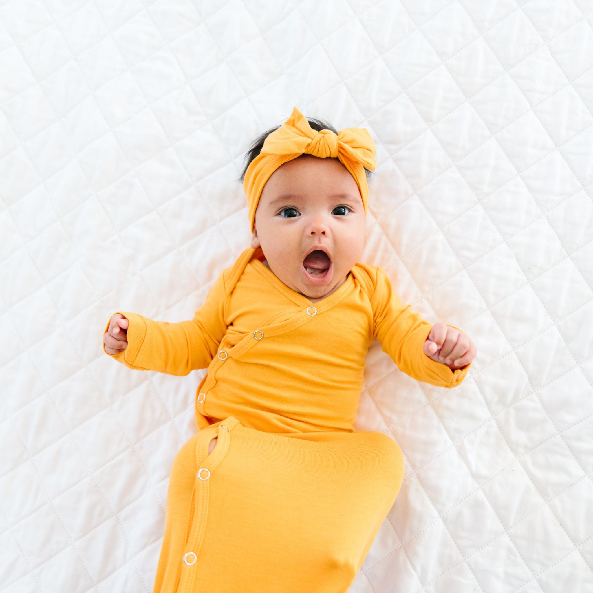 Newborn Knotted Gown - Solar
