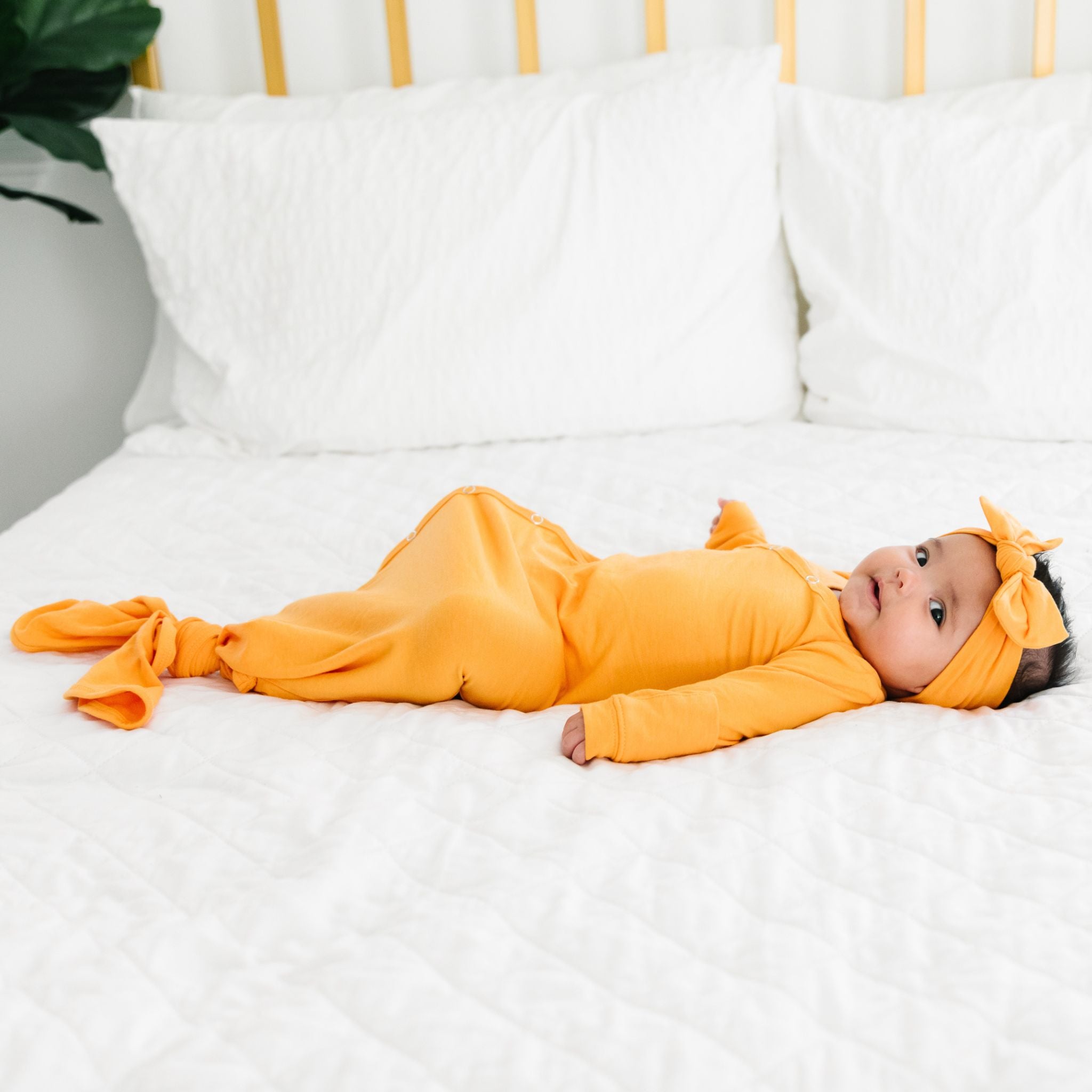 Newborn Knotted Gown - Solar