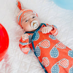 Newborn Knotted Gown - Spangled