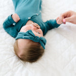 Newborn Knotted Gown - Steel