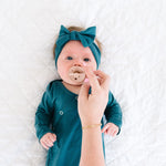 Newborn Knotted Gown - Steel