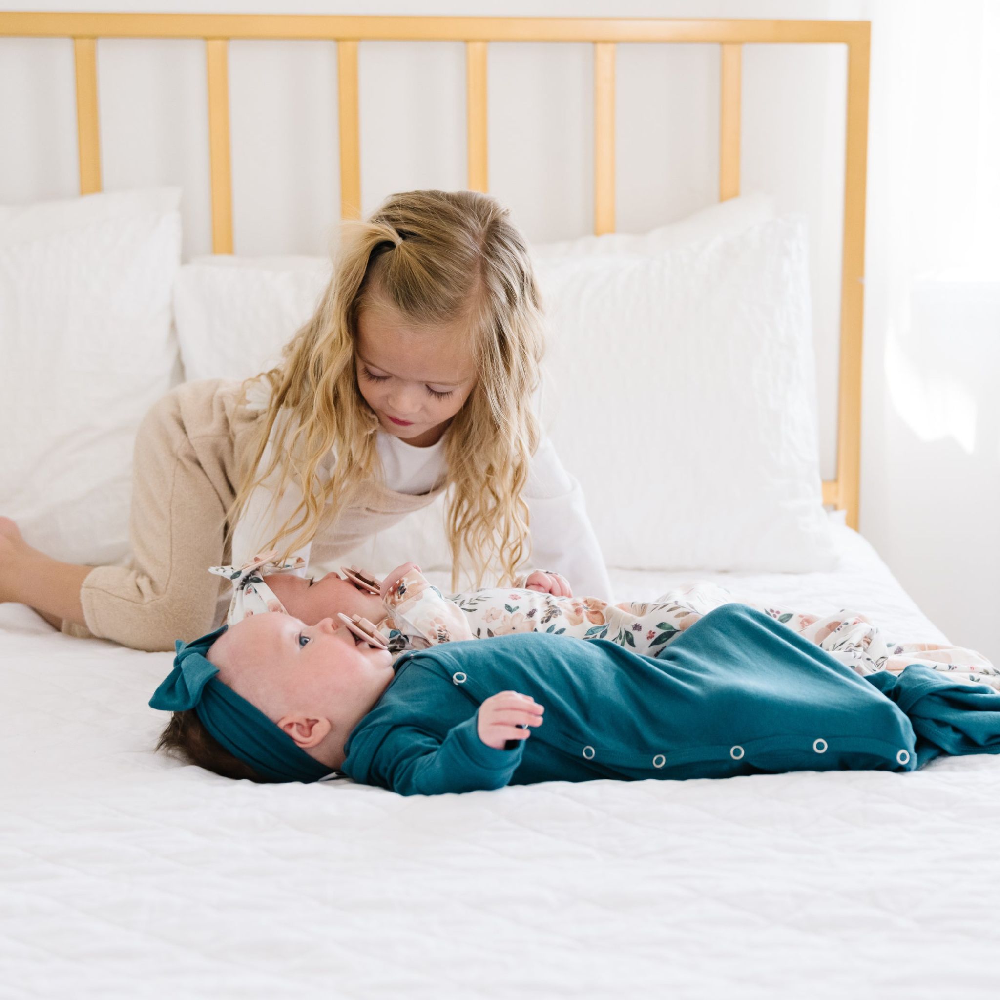 Newborn Knotted Gown - Steel