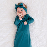 Newborn Knotted Gown - Steel