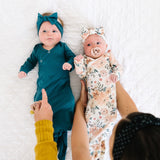 Newborn Knotted Gown - Steel