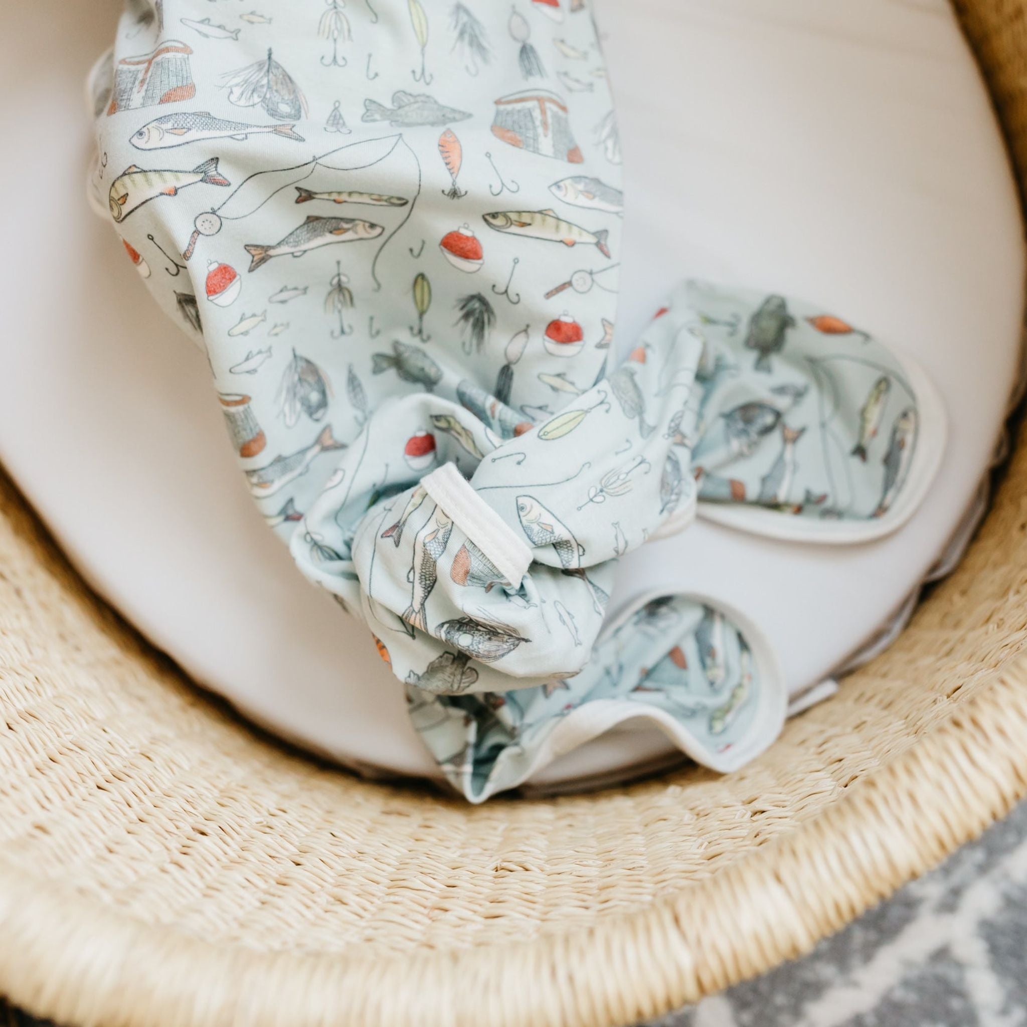 Newborn Knotted Gown - Trout