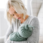 Newborn Top Knot Hat - Juniper