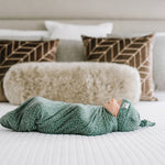 Newborn Top Knot Hat - Juniper