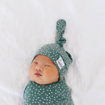Newborn Top Knot Hat - Juniper