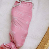 Personalized Baby Name Swaddle Blanket - Carnation