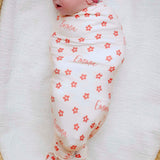 Personalized Baby Name Swaddle Blanket - Cream Daisy