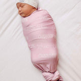 Personalized Baby Name Swaddle Blanket - Crepe