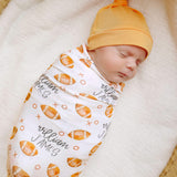 Personalized Baby Name Swaddle Blanket - Football