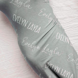 Personalized Baby Name Swaddle Blanket - Forest