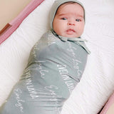 Personalized Baby Name Swaddle Blanket - Forest