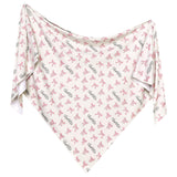 Personalized Baby Name Swaddle Blanket - Pink Bows
