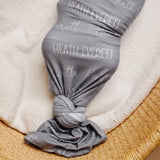 Personalized Baby Name Swaddle Blanket - Stone