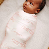 Personalized Baby Name Swaddle Blanket - Vanilla