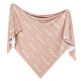 Personalized Baby Name Swaddle Blanket - Walnut